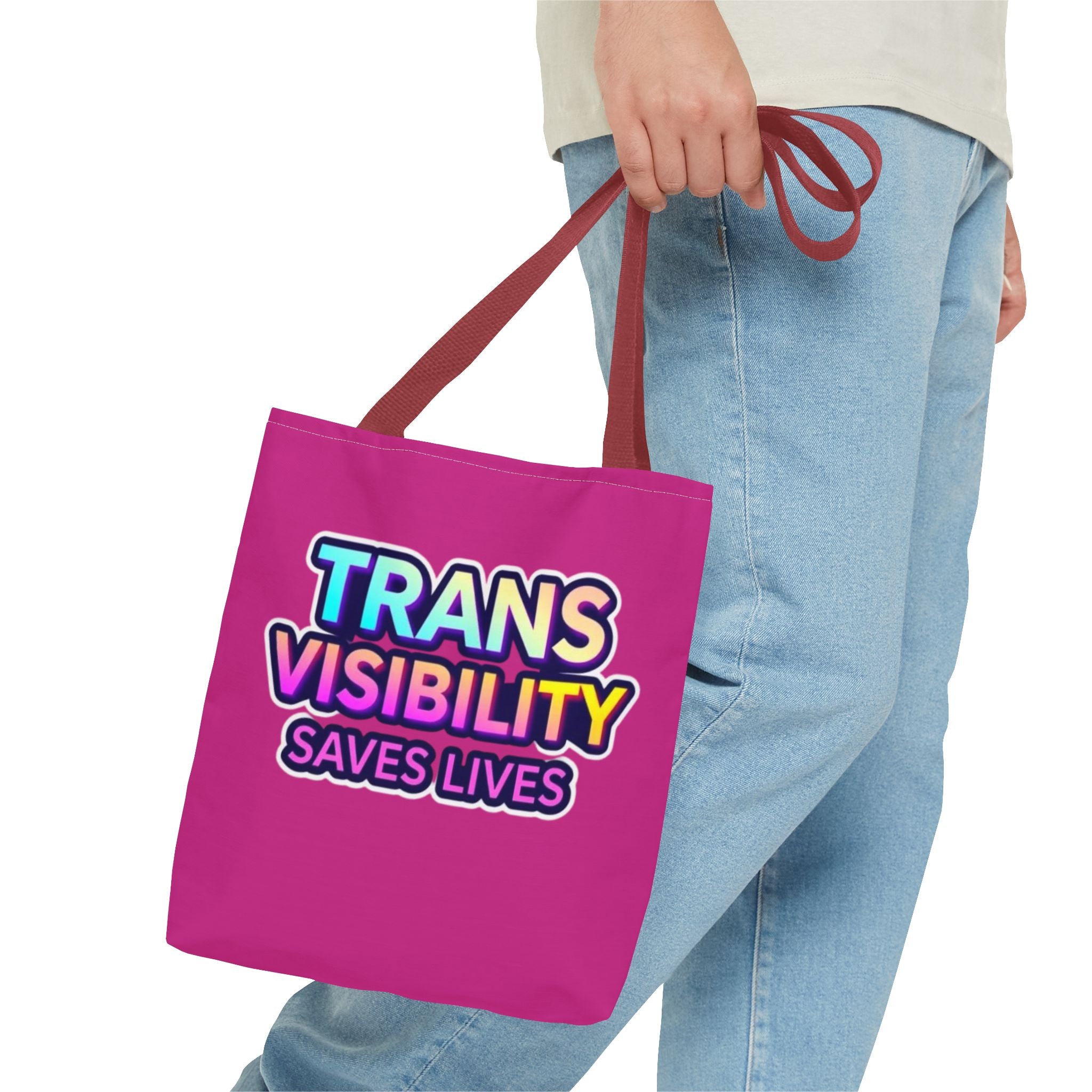 Trans Visibility Saves Lives Tote Bag