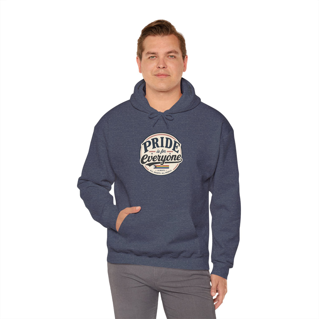 Pride Is For Everyone Pullover Hoodie — Vintage Graphic Inclusivity Sweatshirt