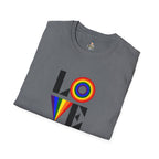 Vibrant LOVE Design for Pride Unisex Softstyle T-Shirt