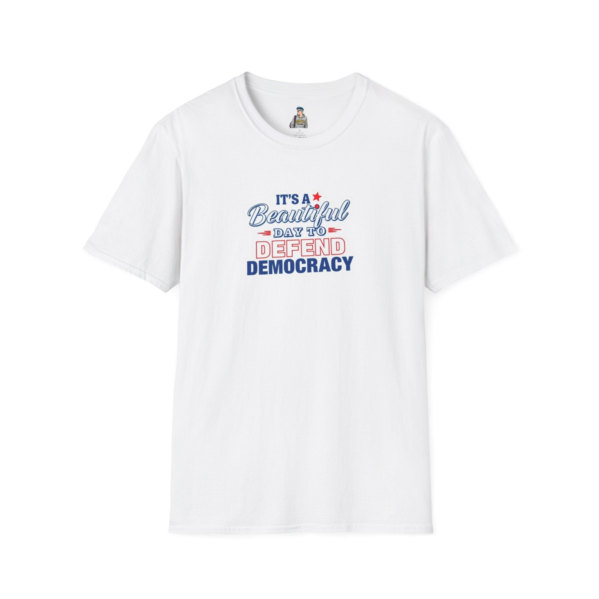 Defend Democracy Unisex Softstyle T-Shirt - Perfect for Activism and Everyday Wear
