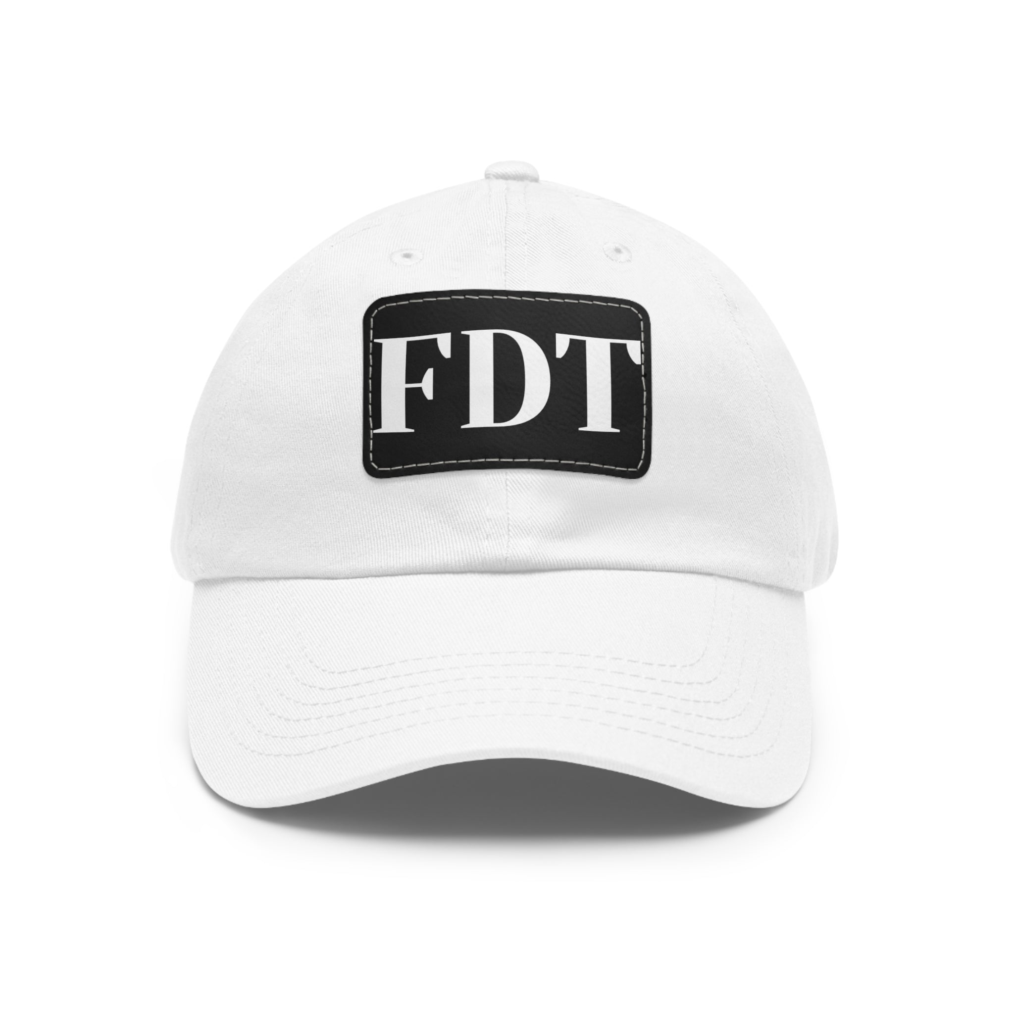 Stylish Dad Hat with FDT Leather Patch - Casual Sun Protection for Dads