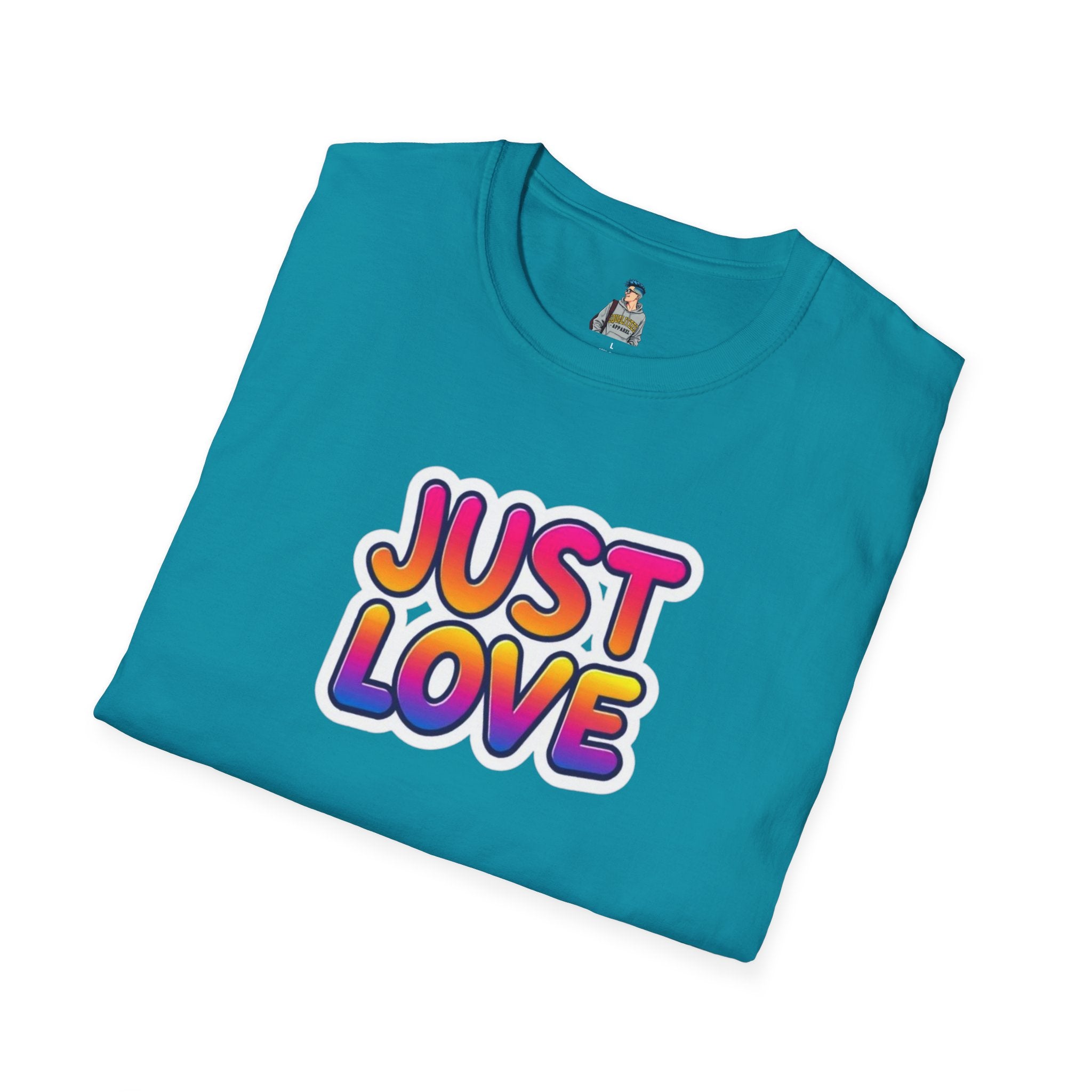 Just Love Unisex Softstyle T-Shirt | Perfect for Pride, Anniversaries, and Everyday Wear