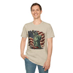 Statue of Liberty Stepping on MAGA American Flag T-Shirt — Patriotic USA Independence Day Tee
