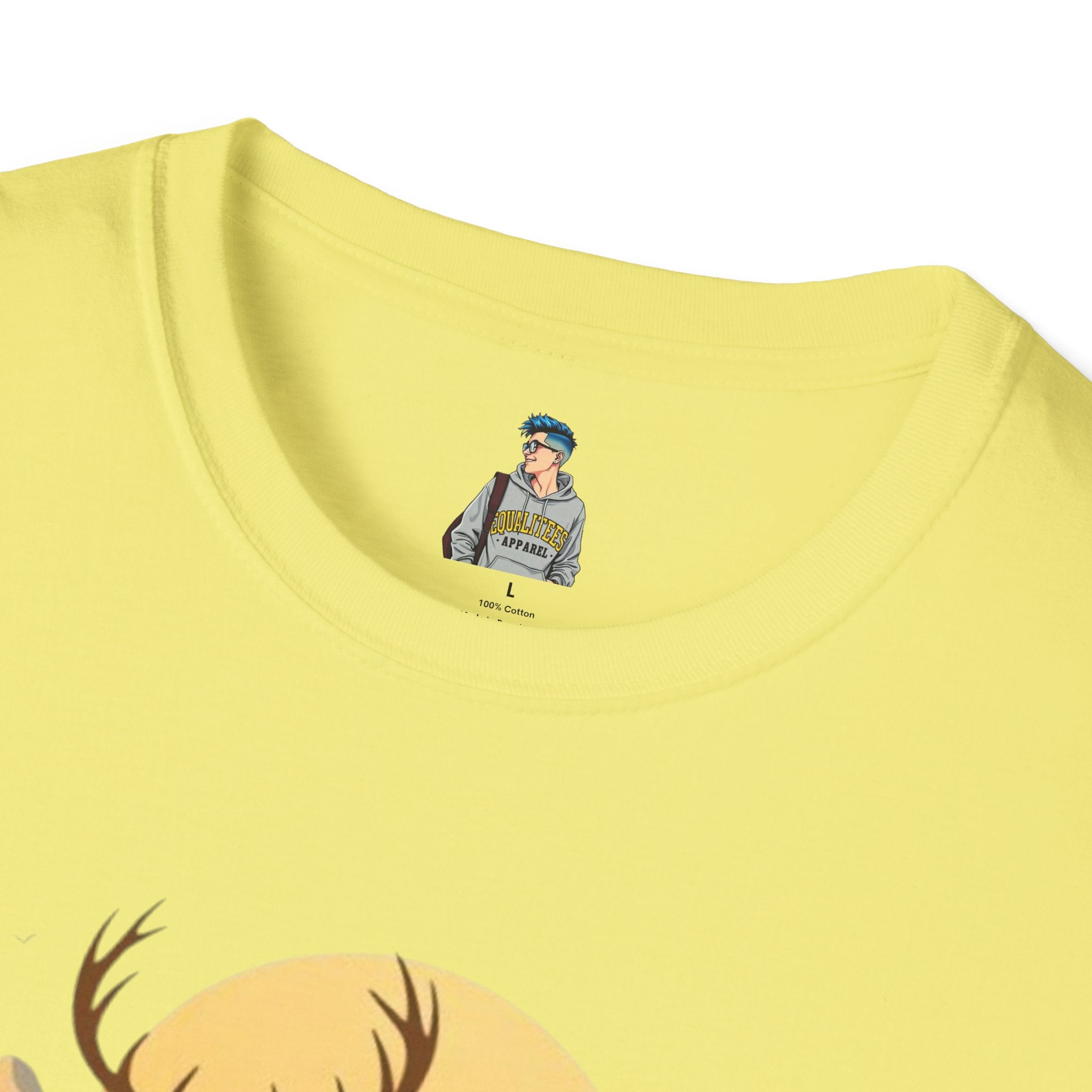 Mountain Sunset Deer Unisex Softstyle T-Shirt