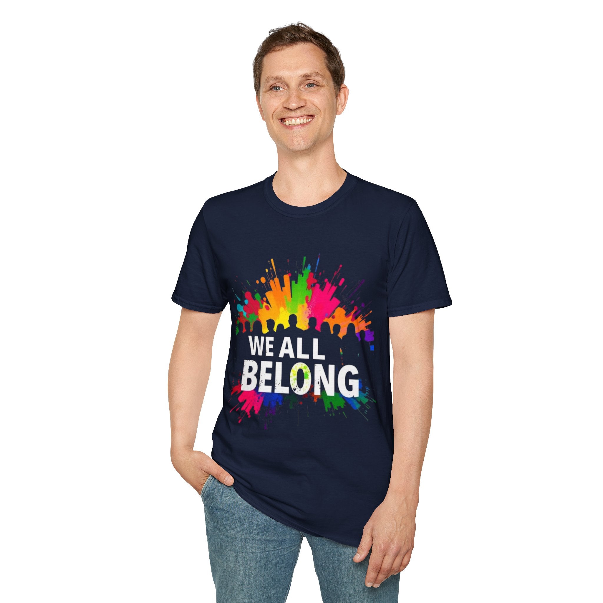 Unisex Softstyle T-Shirt - 'We All Belong"