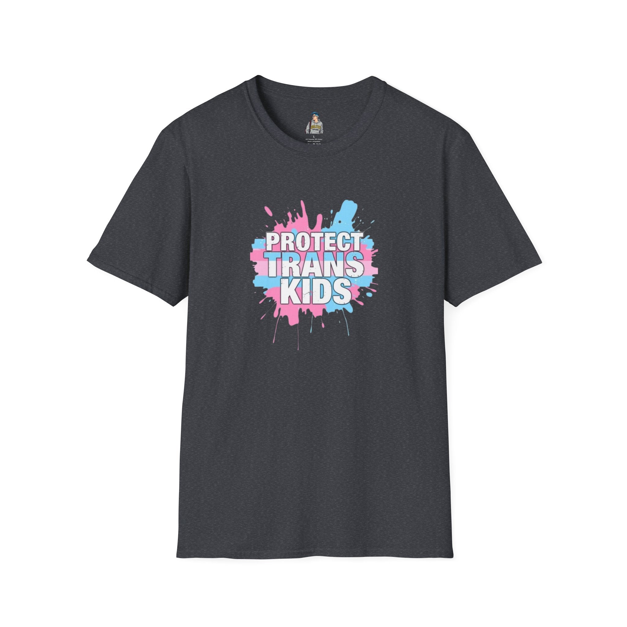 Protect Trans Kids Unisex Softstyle T-Shirt - Supportive LGBTQ+ Apparel