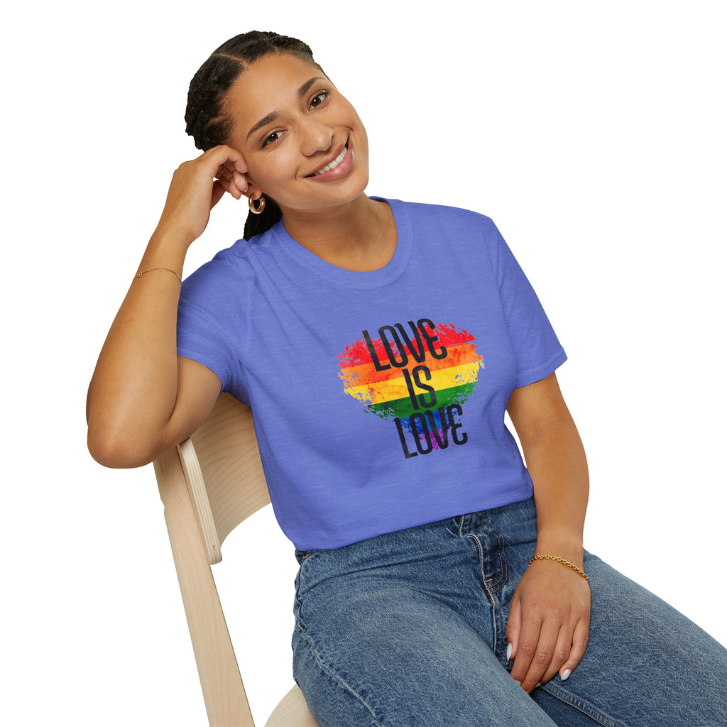 Pride Love Is Love Unisex Softstyle T-Shirt - EqualiTees.Me