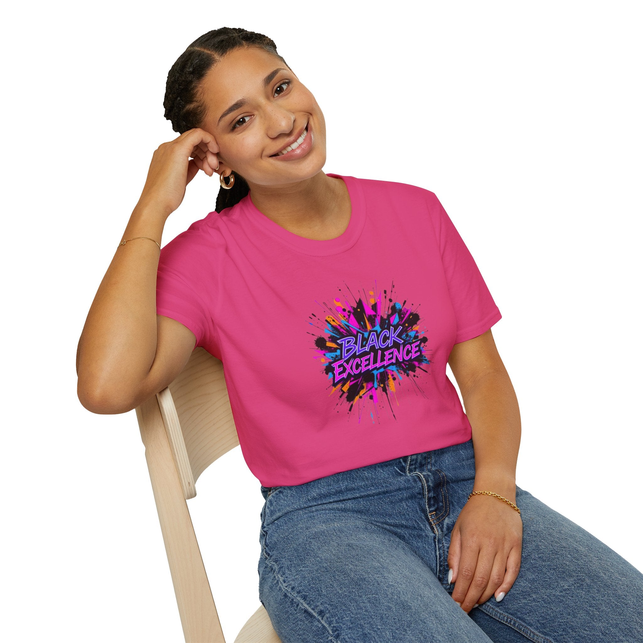 Unisex Softstyle T-Shirt - Black Excellence Graphic Tee