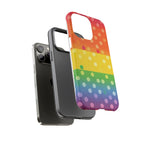Rainbow Polka Dot Tough Phone Case for iPhone