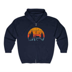 Camping Scene Hoodie, Outdoor Adventure Sweatshirt, Nature Lover Gift, Full Zip Hooded Jacket, Men Women Unisex Clothing