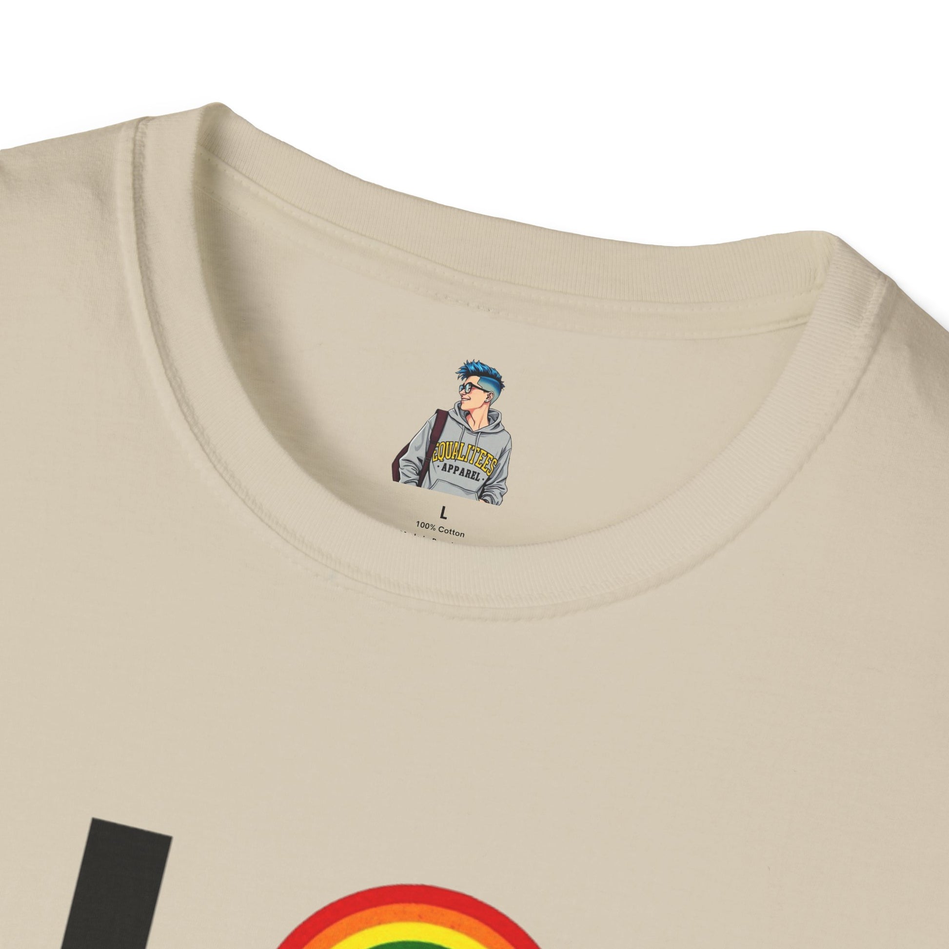 Vibrant LOVE Design for Pride Unisex Softstyle T-Shirt