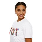FDT Bold Floral Typography T-Shirt