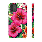 Tropical Hibiscus Phone Case for iPhone — Floral Tough Protective Cover