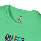 Queer Pride Unisex Softstyle T-Shirt - "Queer People Belong Everywhere"