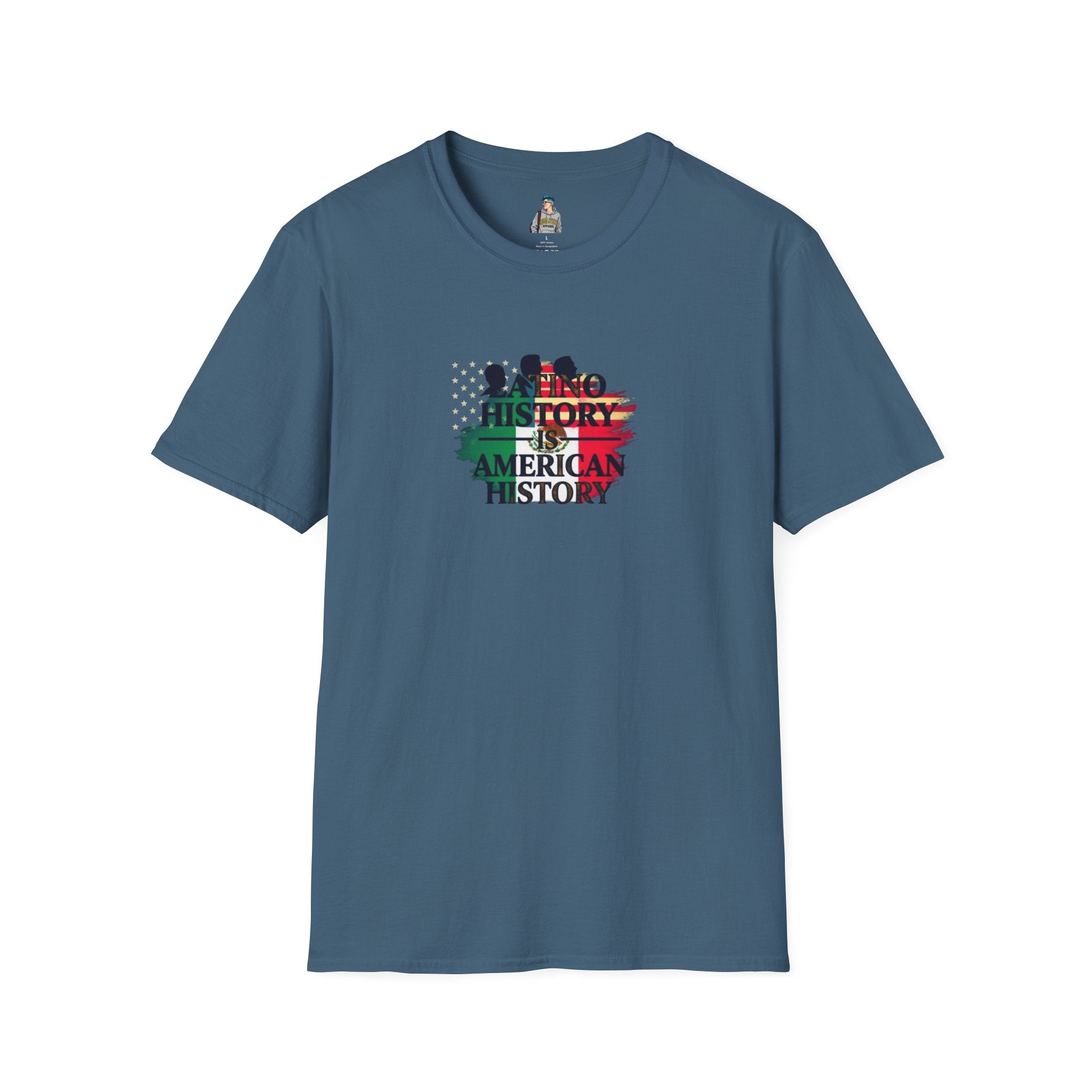 Unisex Softstyle T-Shirt - 'Latino History is American History' Graphic Tee