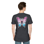 Trans Caterpillar to Butterfly Transformation T-Shirt, Unisex Graphic T-Shirt
