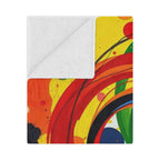 Rainbow Circles and Swirls - Microfiber Blanket