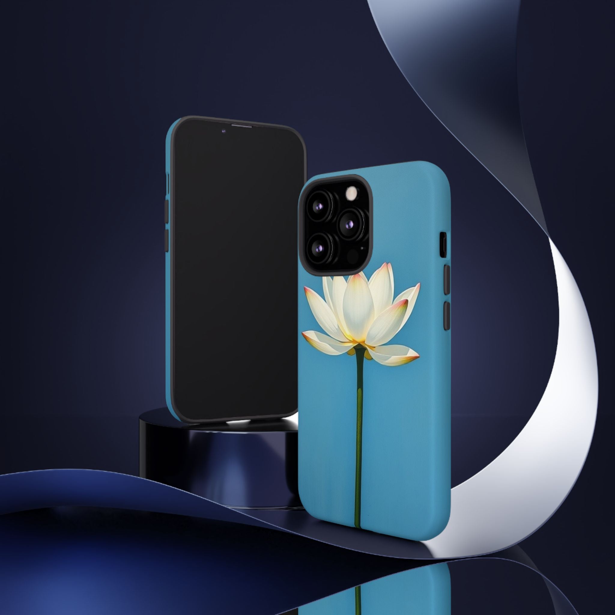 Open White Peace Lily Design Tough Case For Android & iPhone