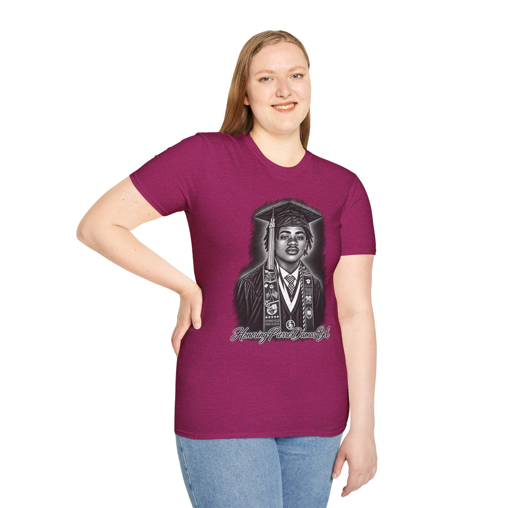 Portrait Front and Back - In Memory of Pierre Damas Bel T-Shirt