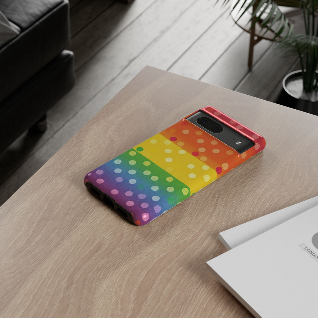 Rainbow Polka-Dot Tough Case for Android