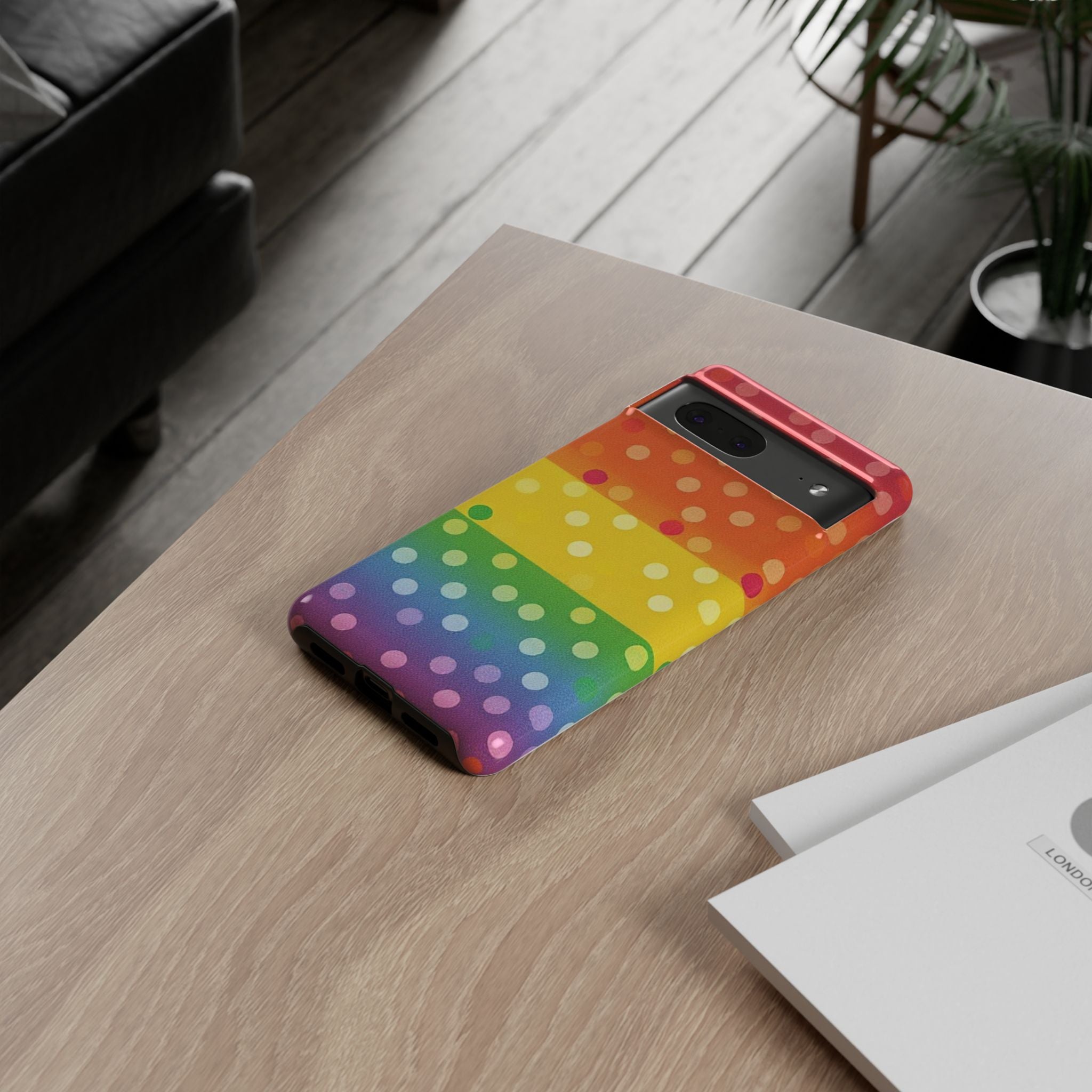 Rainbow Polka-Dot Tough Case for Android