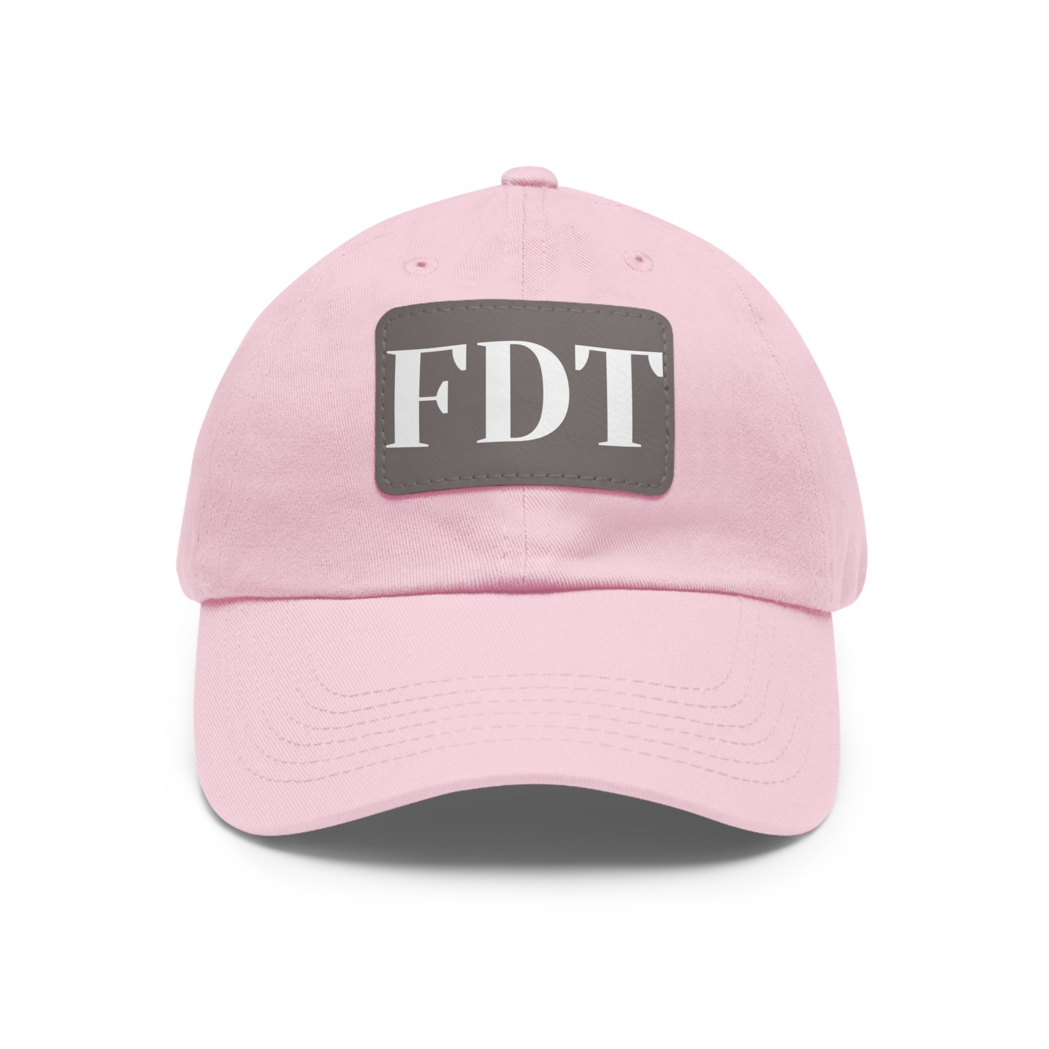 Stylish Dad Hat with FDT Leather Patch - Casual Sun Protection for Dads