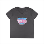 Protect Trans Kids Ladies' V-Neck T-Shirt - Supportive & Stylish Pride Apparel