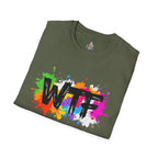 WTF Color Splash T-Shirt — Bold Rainbow Graphic Tee
