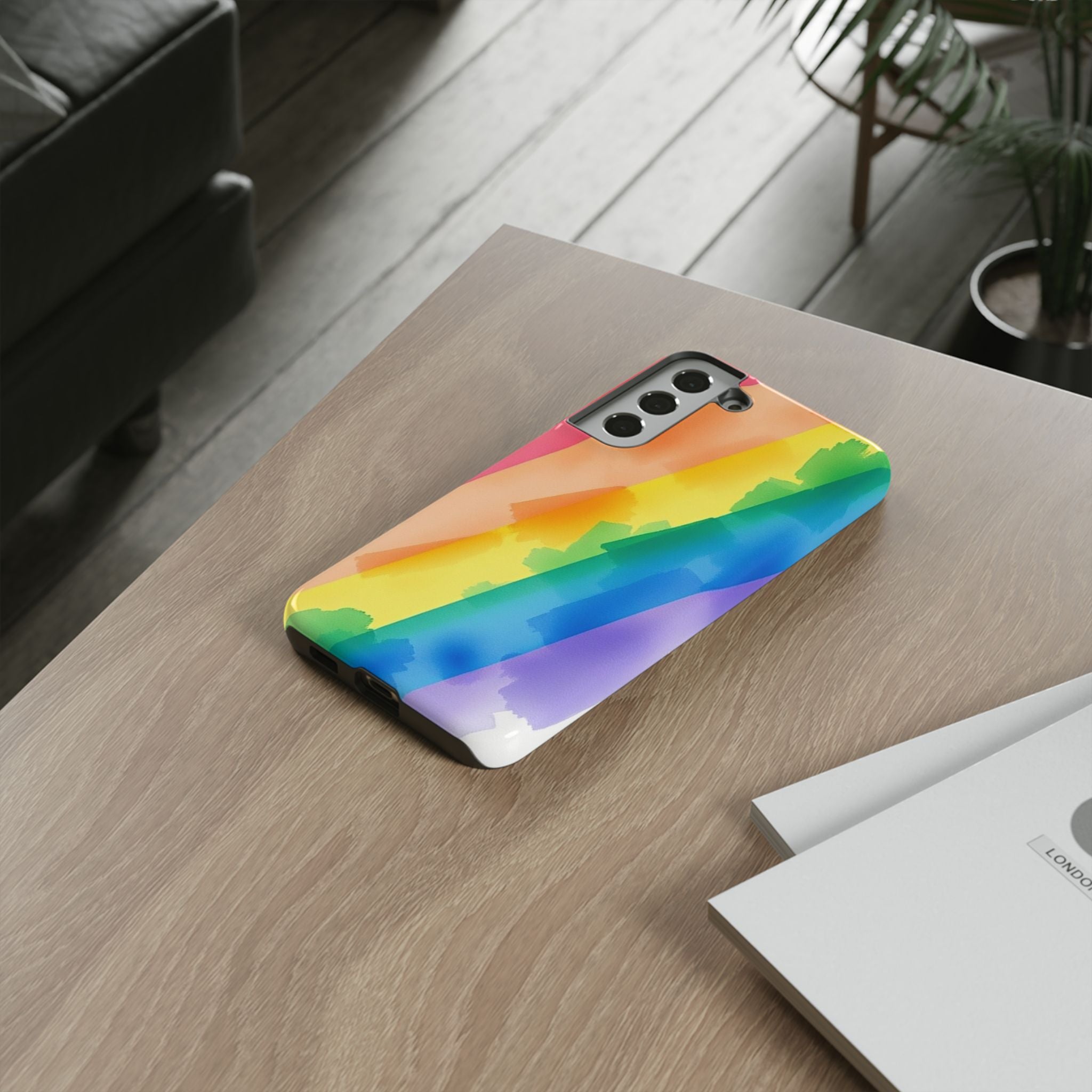 Rainbow Watercolor Art Tough Cases For Android & iPhone