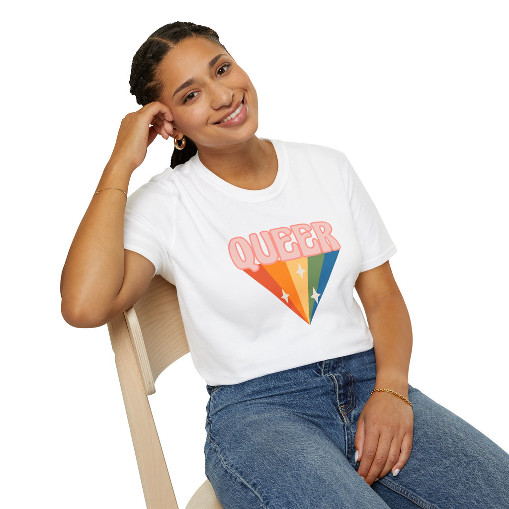 Queer Rainbow Sparkle Pride Tree Las Vegas T-Shirt