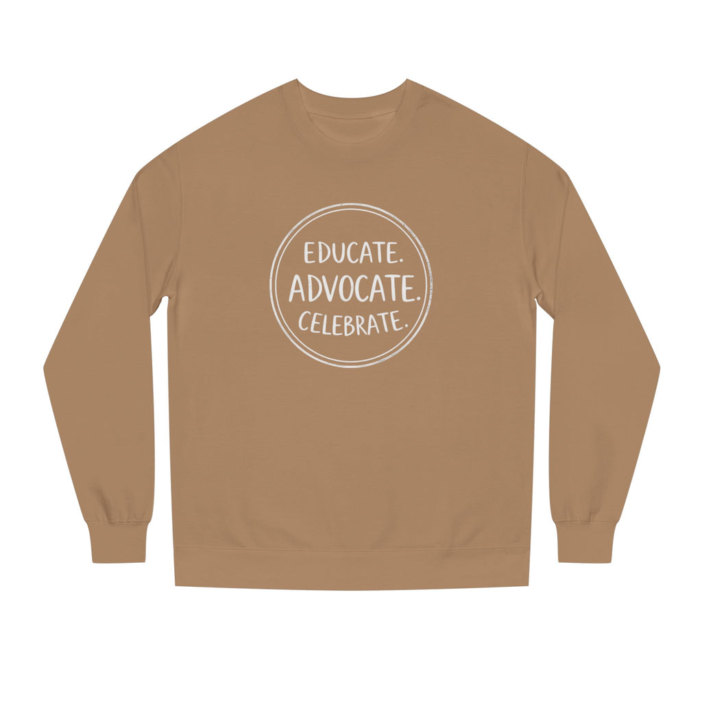 Educate, Advocate, Celebrate Incognito Pride Unisex Crew Neck Sweatshirt