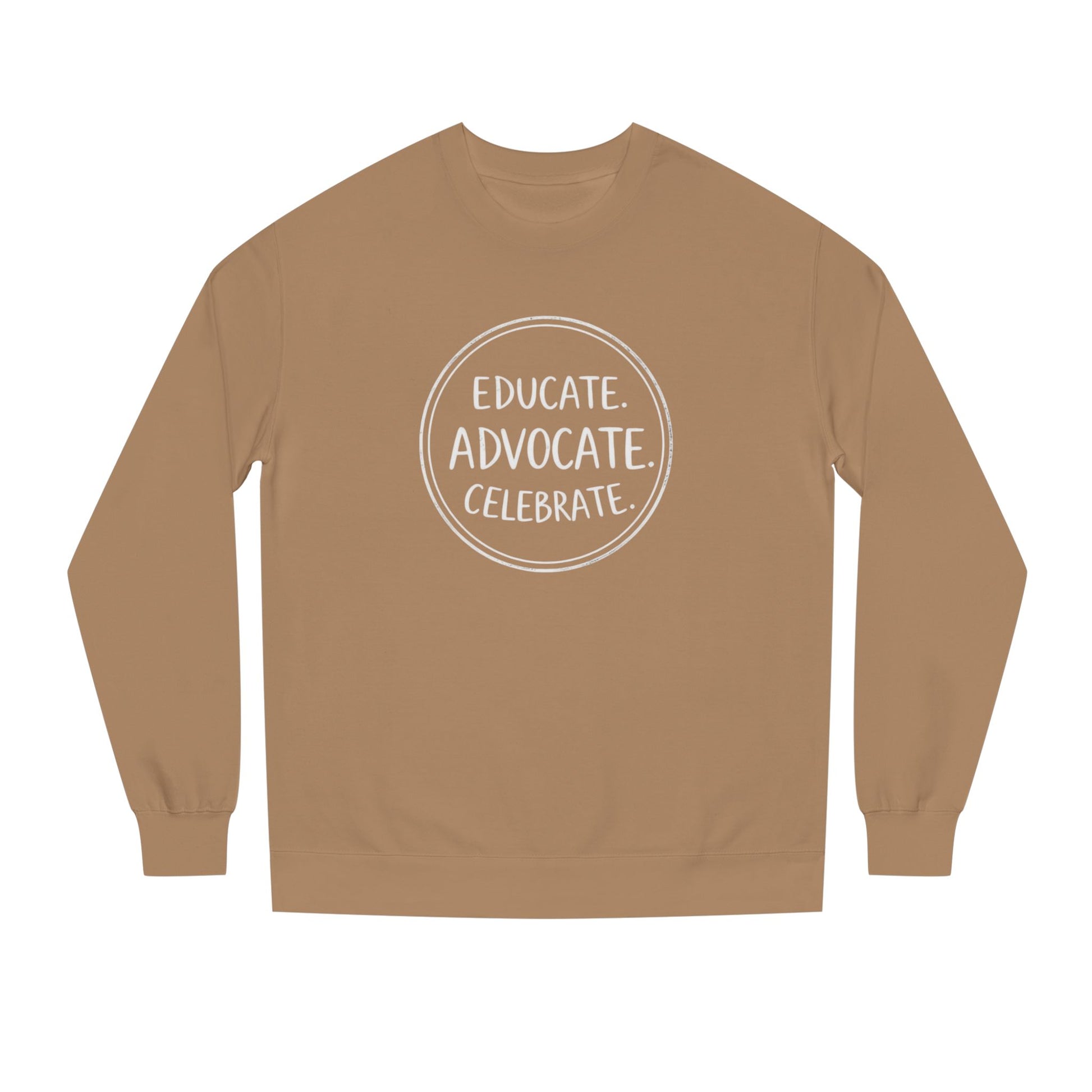 Educate, Advocate, Celebrate Incognito Pride Unisex Crew Neck Sweatshirt