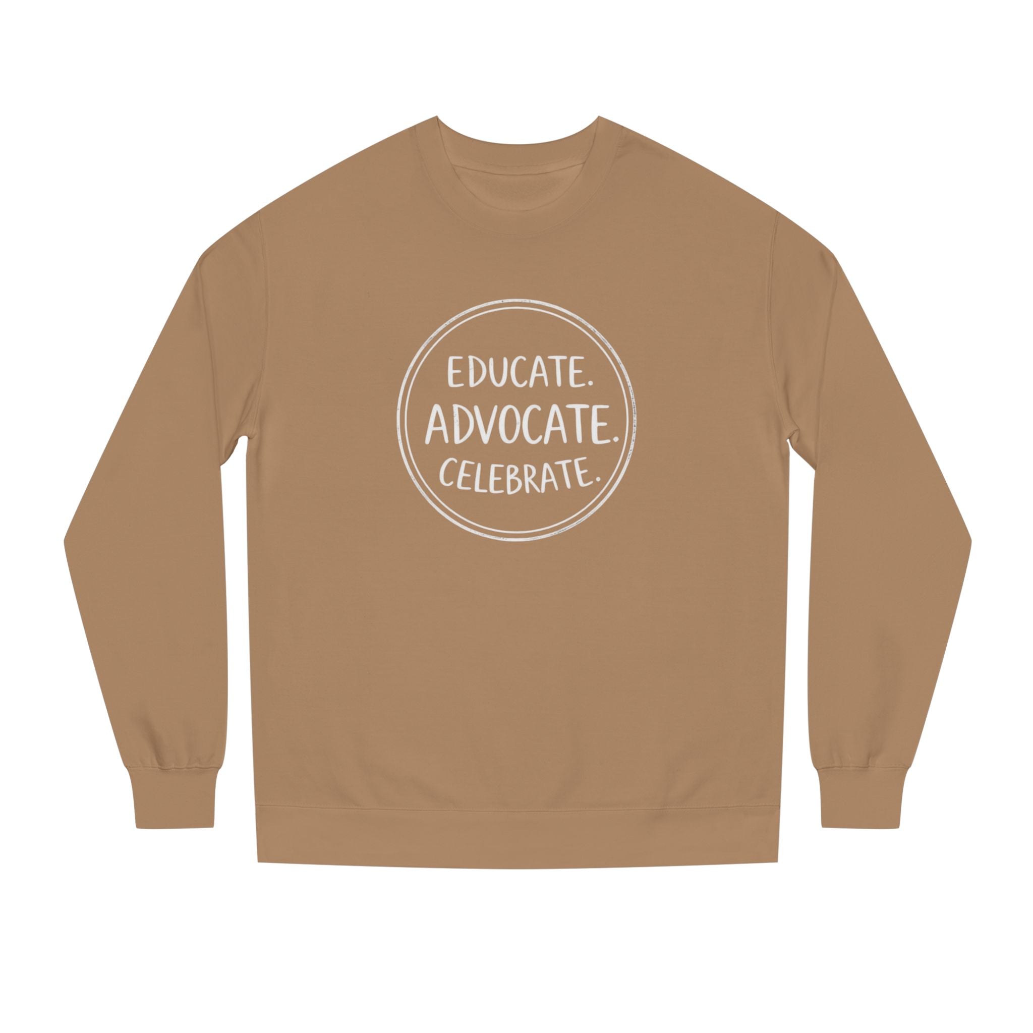 Educate, Advocate, Celebrate Incognito Pride Unisex Crew Neck Sweatshirt