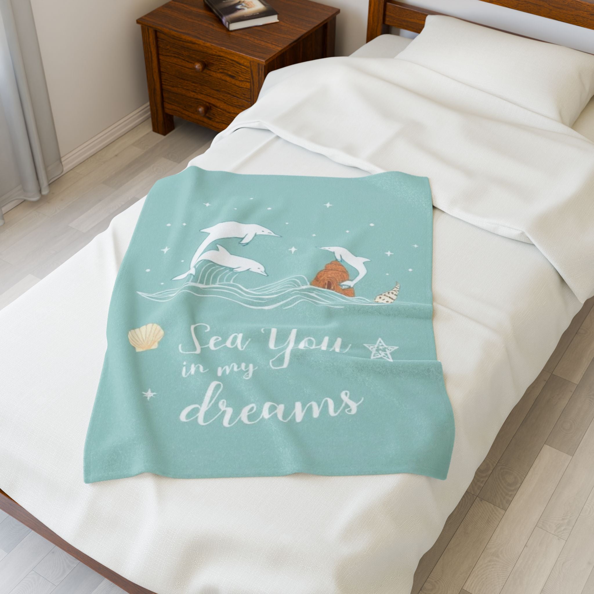 Sea You in my Dreams Velveteen Plush Blanket – For Comfort and Warmth