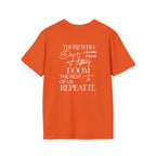 Patriotic Unisex Softstyle T-Shirt - "USA" & History Quote Design