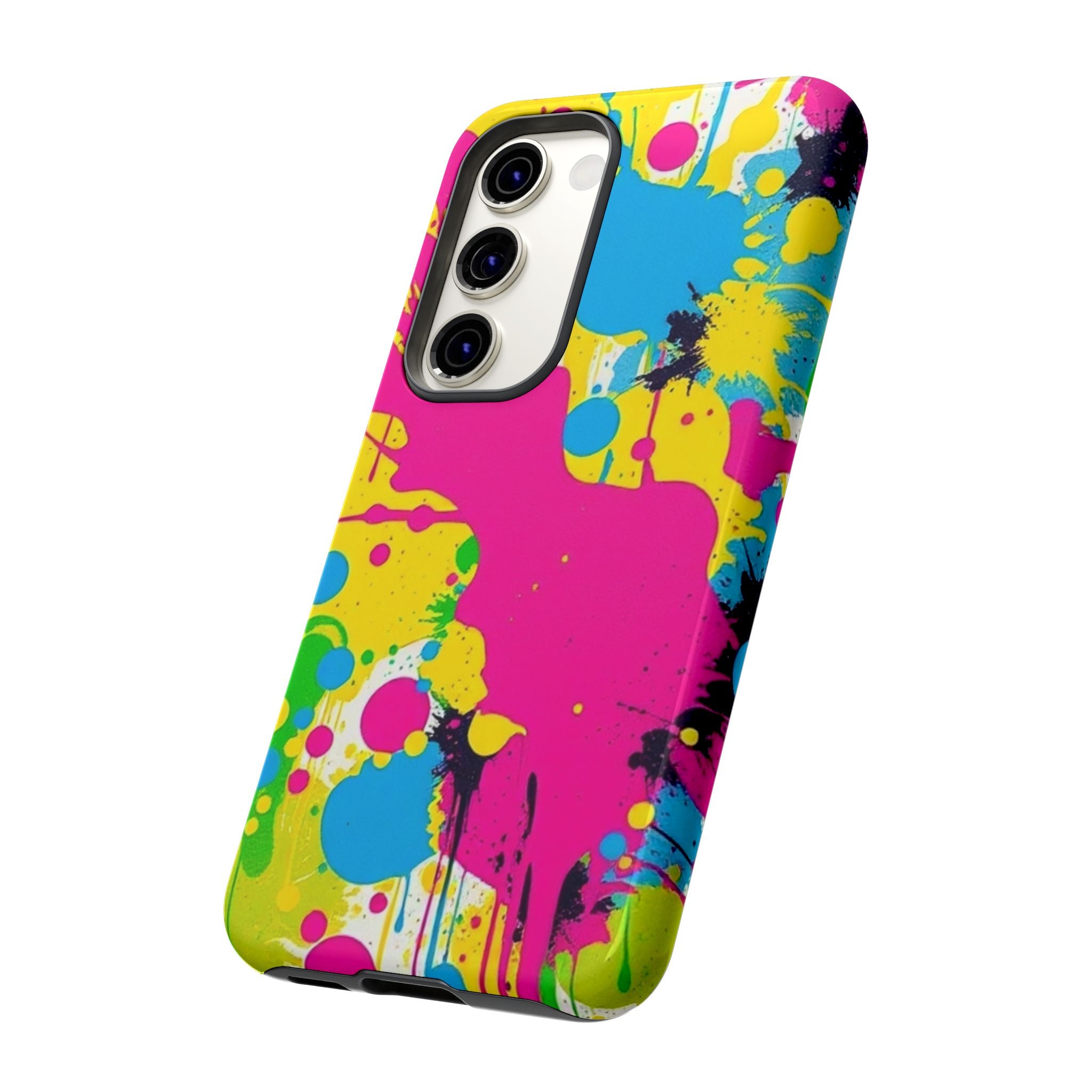 Android OR iPhone Compatible Cases - Crazy Retro Color Splash Design - Unique Tough Cases