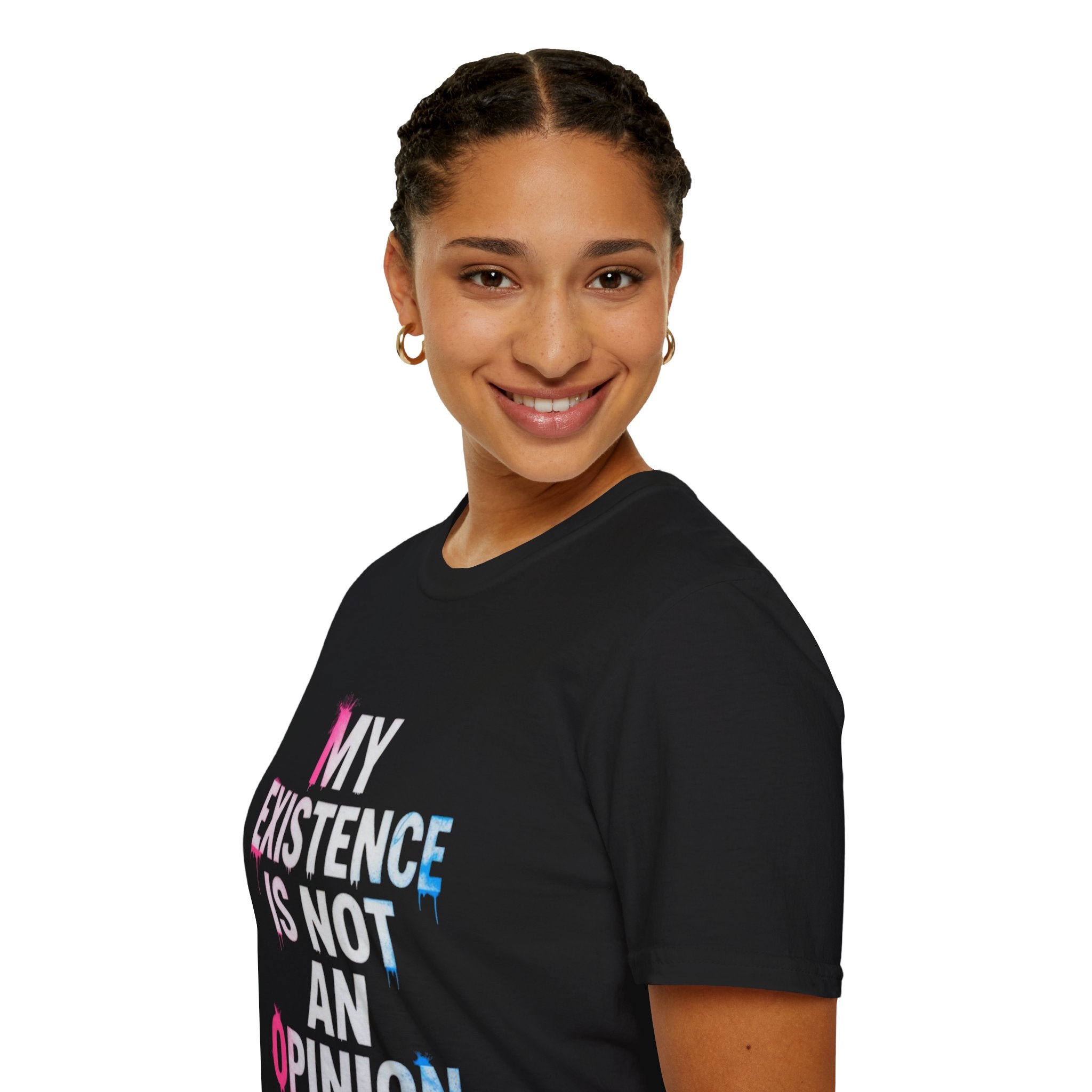 My Existence Is Not An Opinion T-Shirt — Trans Pride Statement Tee