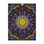 Purple, Yellow & Black mandala design Microfiber Blanket
