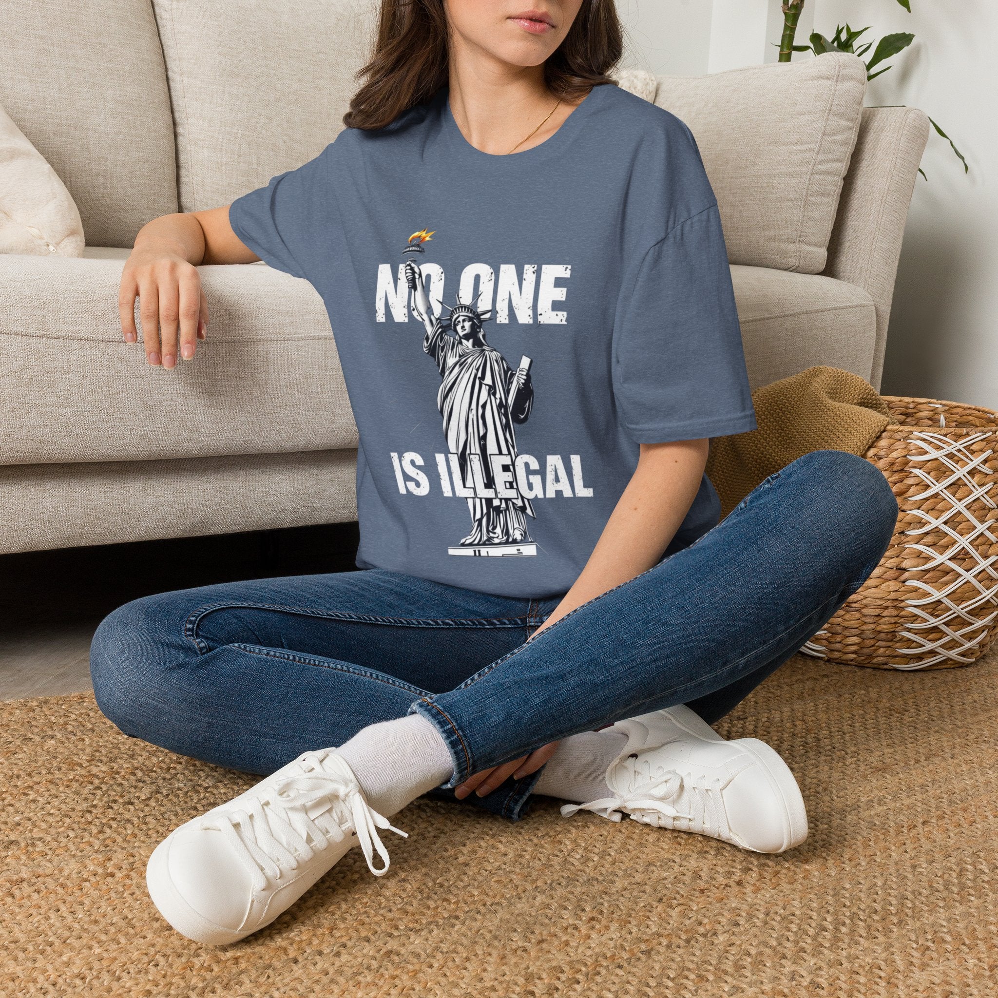 No One Is Illegal Graphic T-shirt