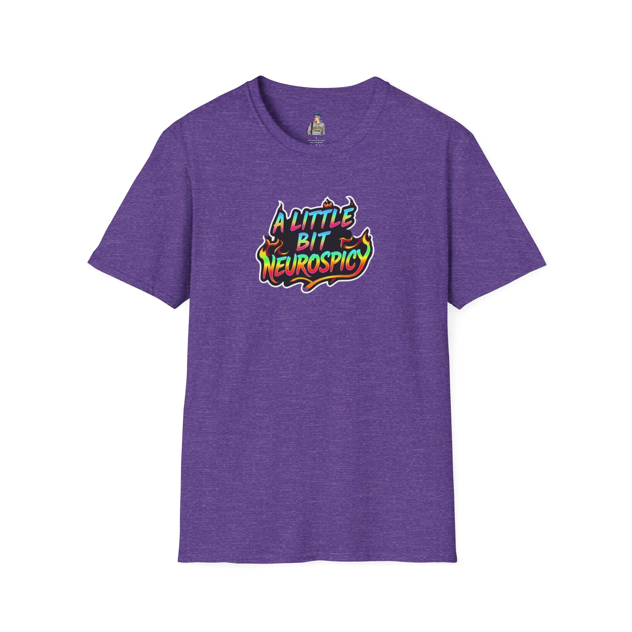 A Little Bit Neurospicy Unisex Softstyle T-Shirt - Fun & Quirky Graphic Tee for Neurodivergent Awareness