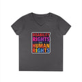 Empowering Ladies' V-Neck T-Shirt - Disability Rights Are Human Rights