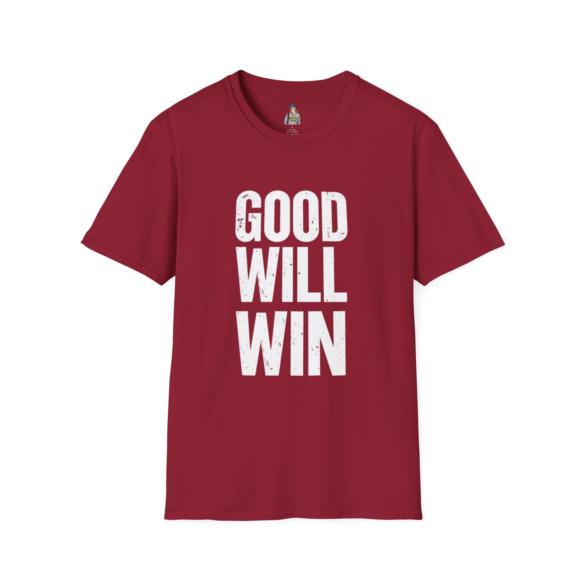 Good Will Win Unisex Softstyle T-Shirt - Inspirational Apparel for Positivity and Support