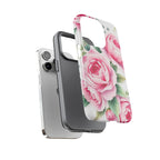 Android OR iPhone Compatible Cases - Pink Flower Design - Unique Tough Cases