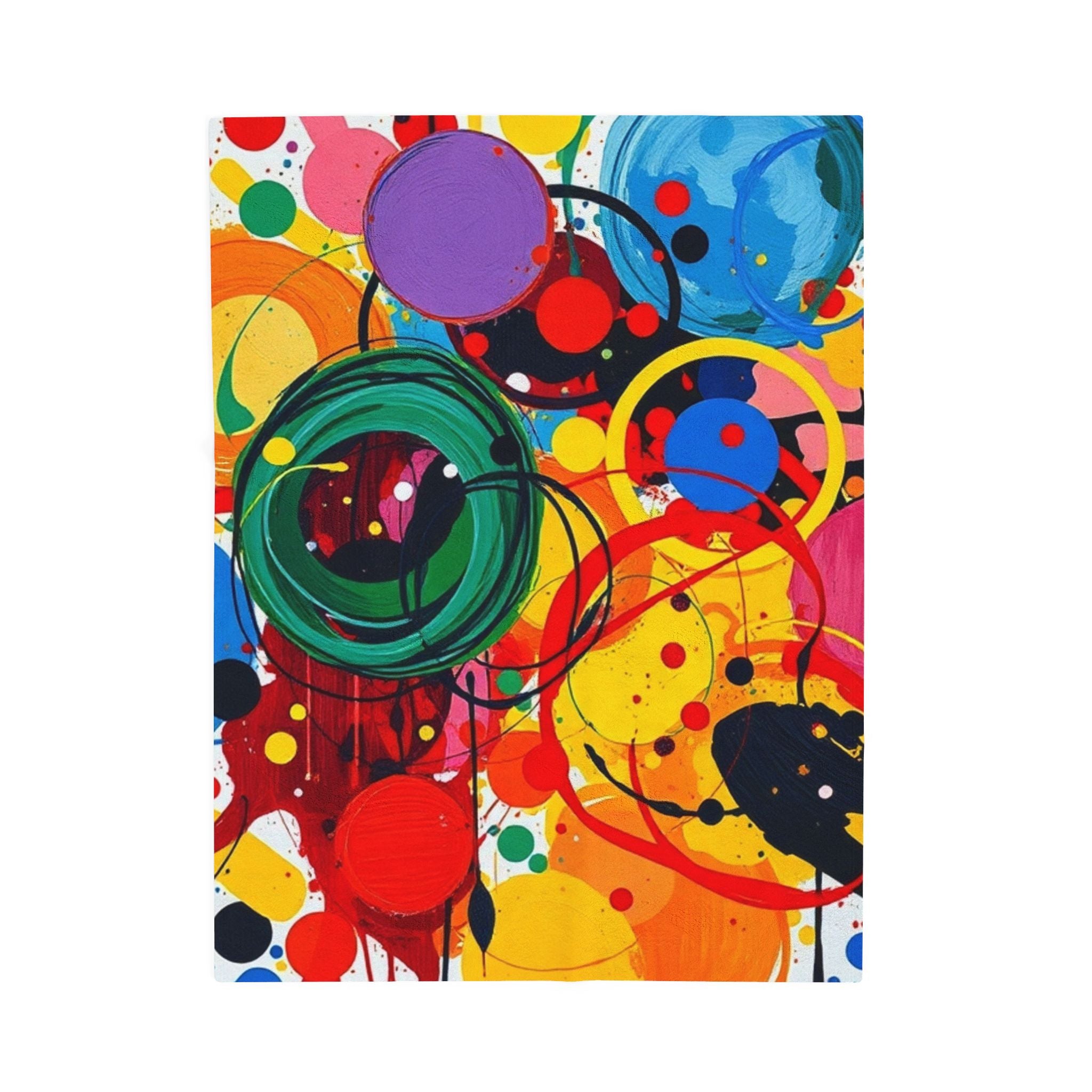 Vibrant Color Swirls Velveteen Plush Blanket – for Comfort and Warmth
