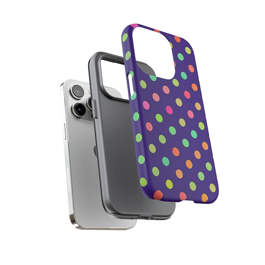 Colorful Polka Dot Tough Phone Case for iPhone