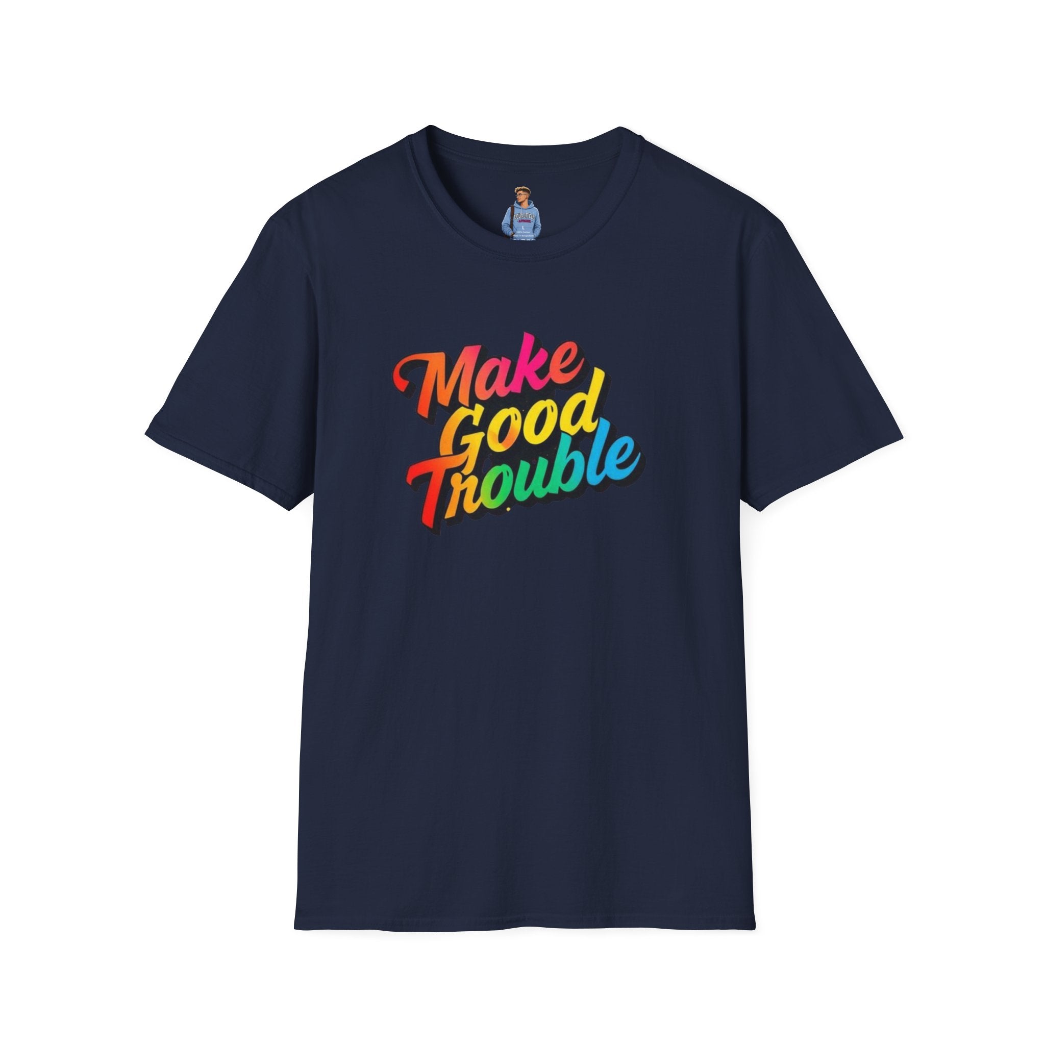 Make Good Trouble' Rainbow T-Shirt