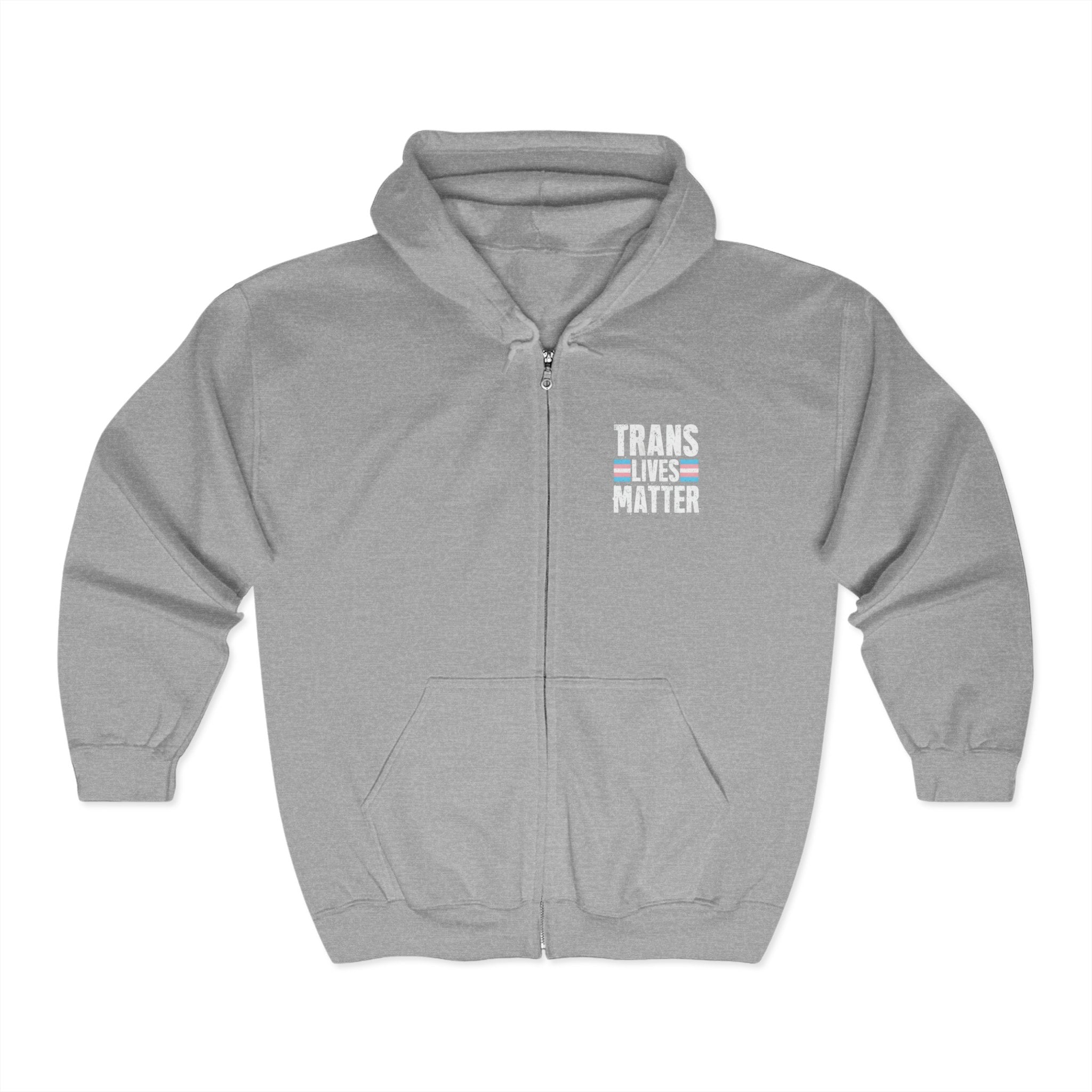 Trans Lives Matter Zip-Up Hoodie - Cozy Outdoor Style