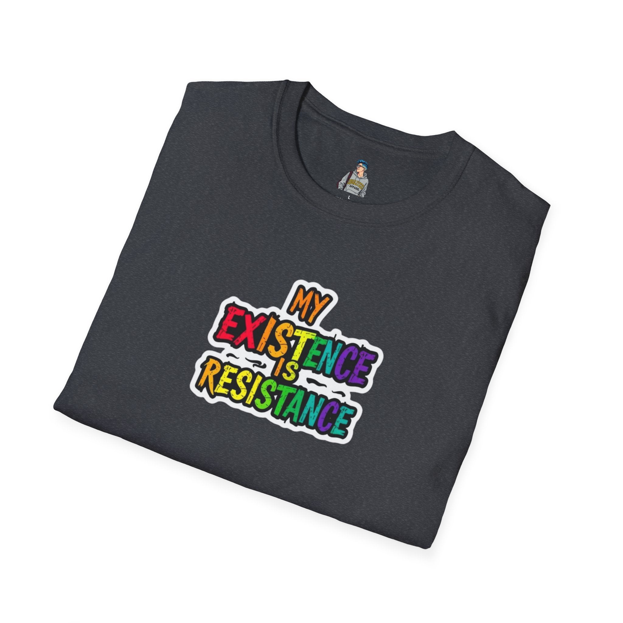 My Existence is Resistance Unisex Softstyle T-Shirt - Empowerment & Self-Expression Wear