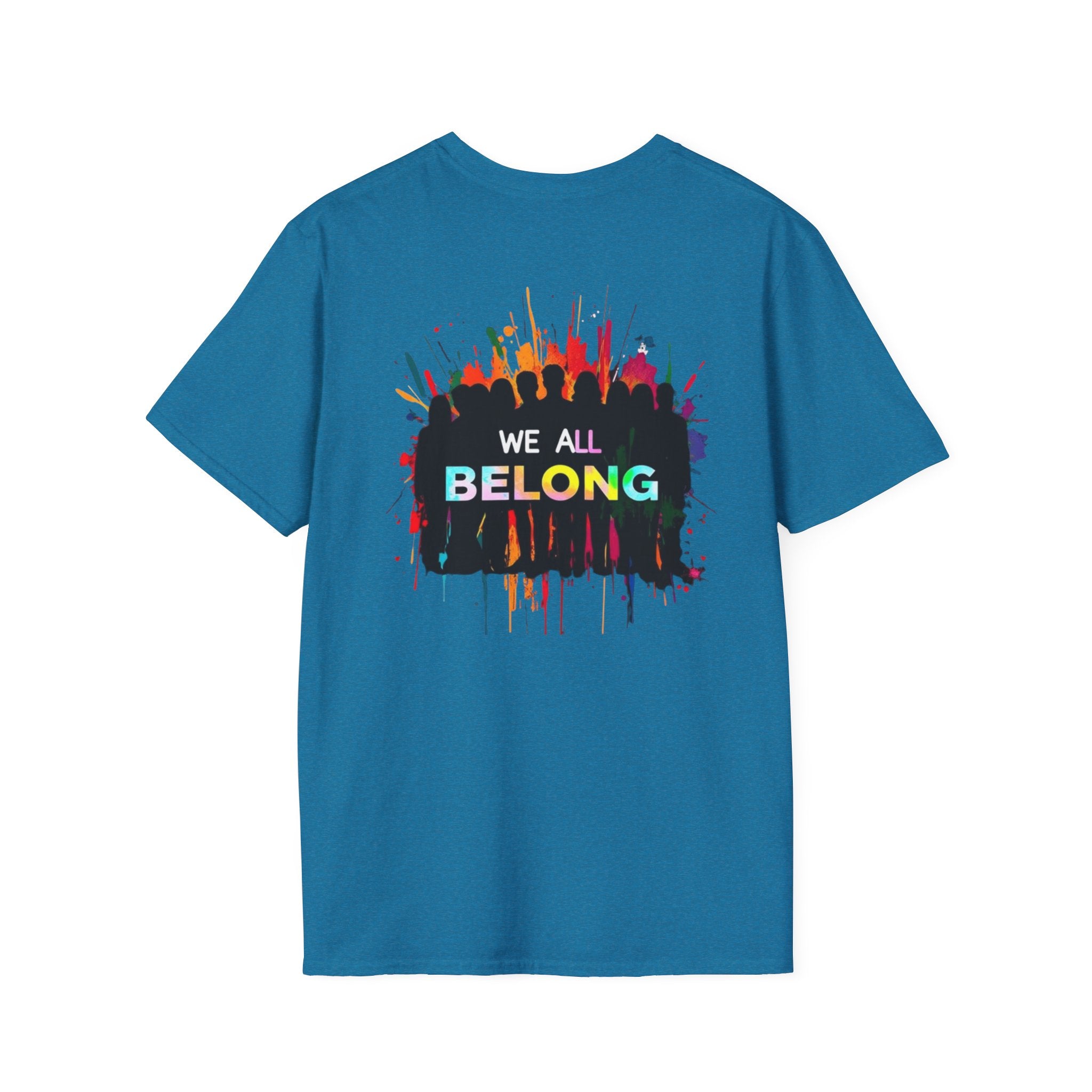 Unisex Softstyle T-Shirt: "Conversion Therapy is Torture" & "We All Belong" - LGBTQ+ Empowerment Tee