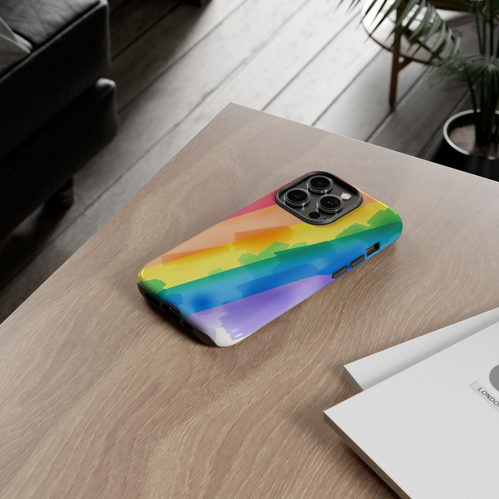 Rainbow Watercolor Art Tough Cases For Android & iPhone